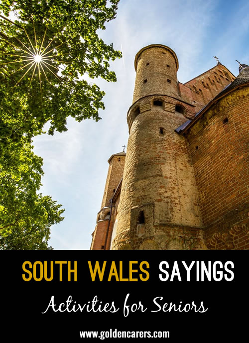 Here are some interesting sayings and phrases from South Wales!