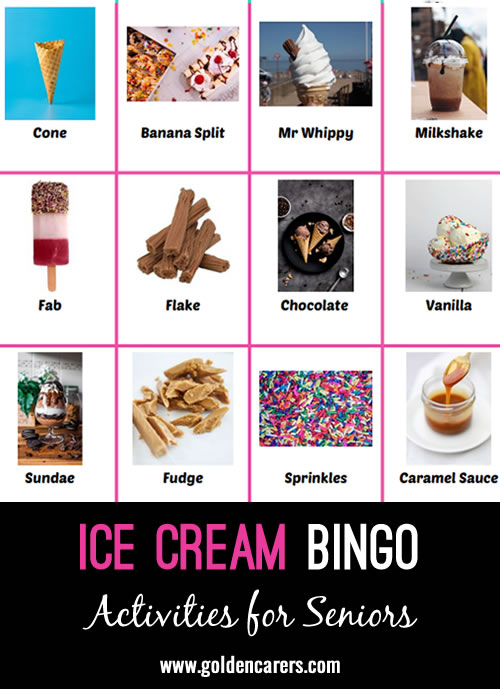 An ice-cream themed bingo to enjoy!