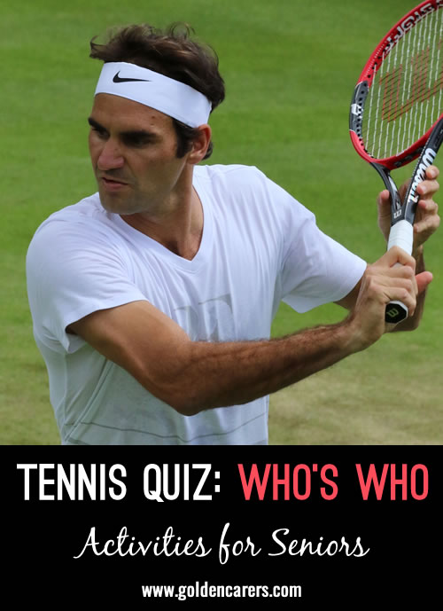 Can you name these famous tennis players?