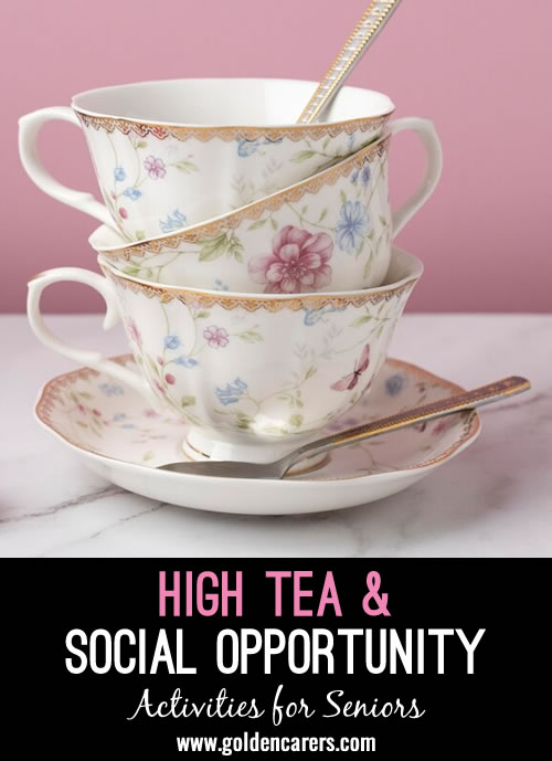 This activity gives residents independence to make their own cup of tea however supervision is required and assistance for those who aren't able to make their own.