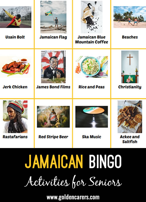 A Jamaican-themed bingo game to enjoy!