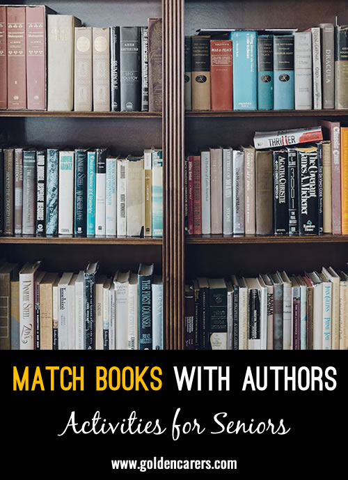 Draw a line to match each author with their novel!