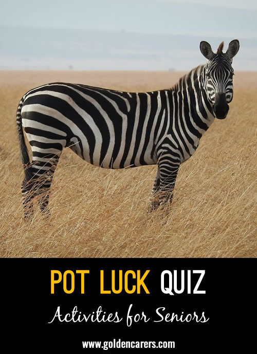 The next in the pot luck quiz series!