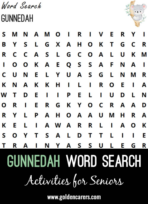 A Gunnedah-themed Word Search!