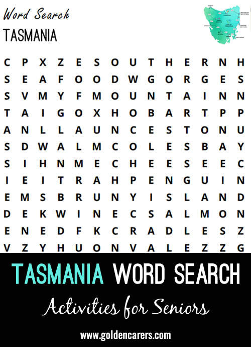 Word Search for Tasmania