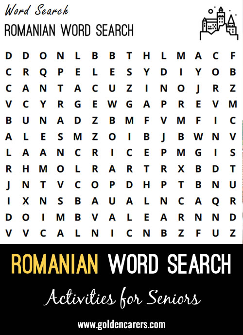 An Romanian-themed word search to enjoy!