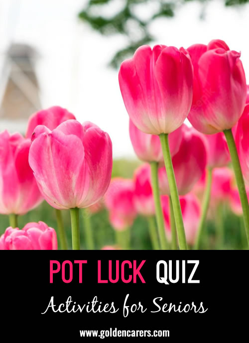 Another pot luck quiz to enjoy!