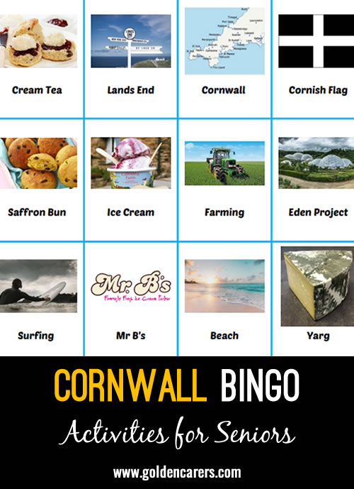 Here is a Cornwall-themed bingo game to enjoy!