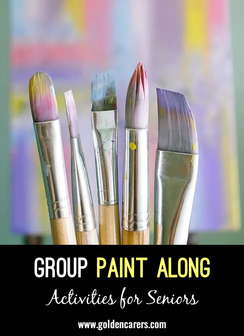 In this activity, participants will paint a canvas with a video tutorial.