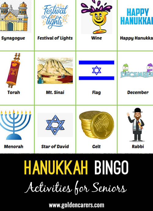 Here is a Hanukkah bingo game to enjoy!