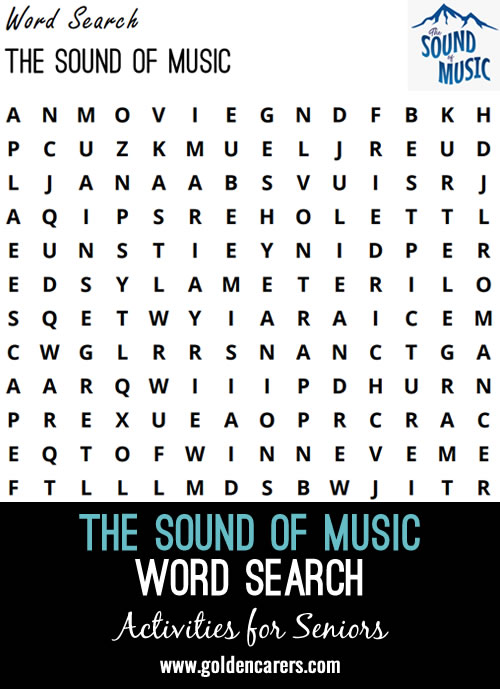 A word search to celebrate the film The Sound of Music!