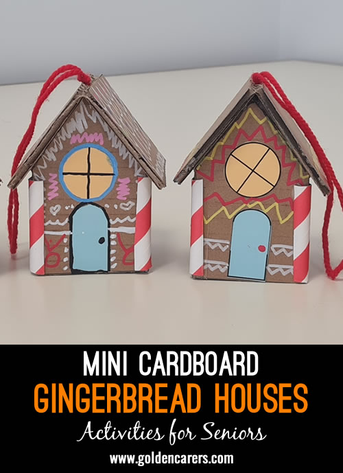 Create gorgeous cardboard Gingerbread Houses  in this fun activity!