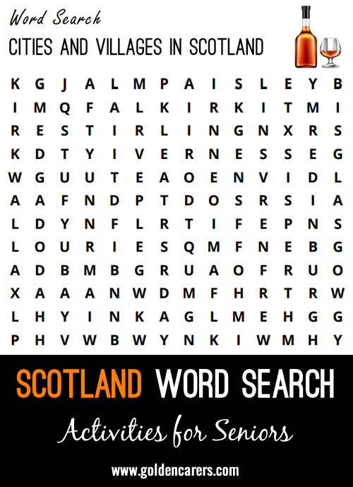 An Scotland-themed word search to enjoy!