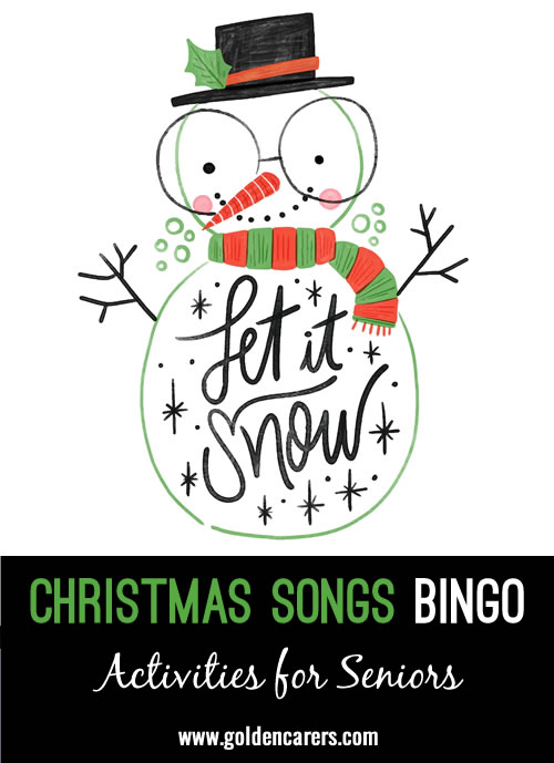 Christmas Song Sing Along Bingo