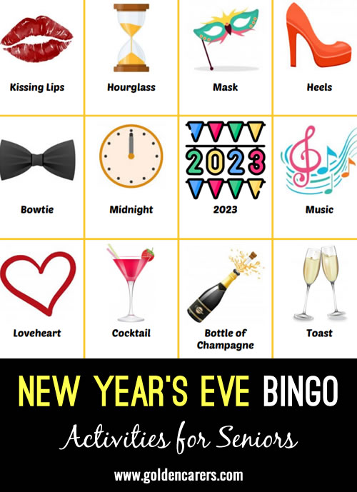 Here is a bingo to enjoy on New Year's Eve!