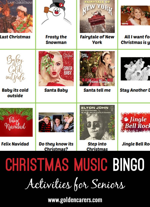 Here's another Christmas Music Bingo game to enjoy!