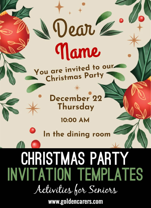 Here are some Christmas party invitation templates to use!