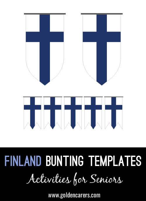 Finland Bunting templates for a Finnish party!