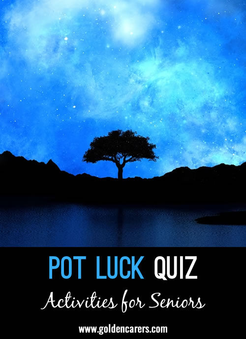 The next instalment in our pot luck quiz series!