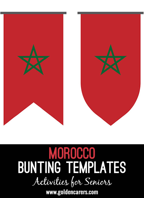 Morocco Bunting templates for a Moroccan party!