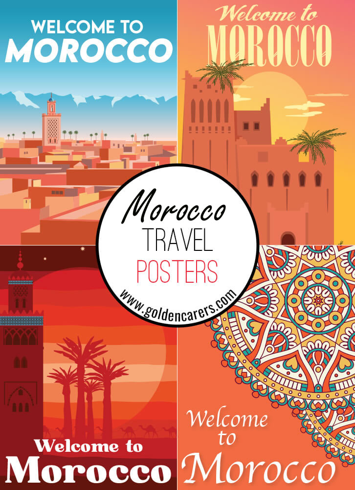 Posters of famous tourist destinations in Morocco!