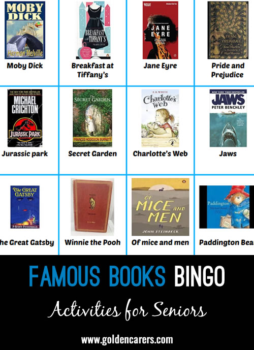 We are doing a book day and I thought why not make a bingo game!