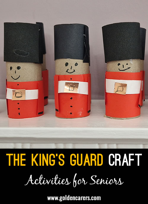 We made some guards out of cardboard rolls paper and glue. Very easy to make just copy the photos.