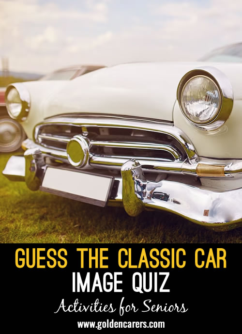 I compiled a list of classic cars and made a guessing game out of them. 