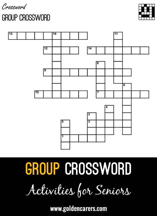 Print this crossword in A3 / Tabloid and put it up on the wall to be solved as a group.