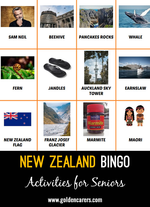 Here is a New Zealand-themed bingo to share