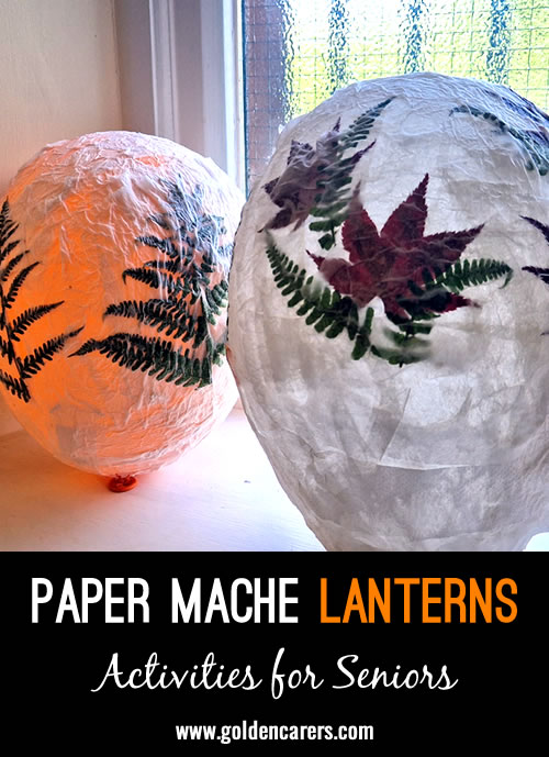It is so simple to make beautiful paper mache lanterns!