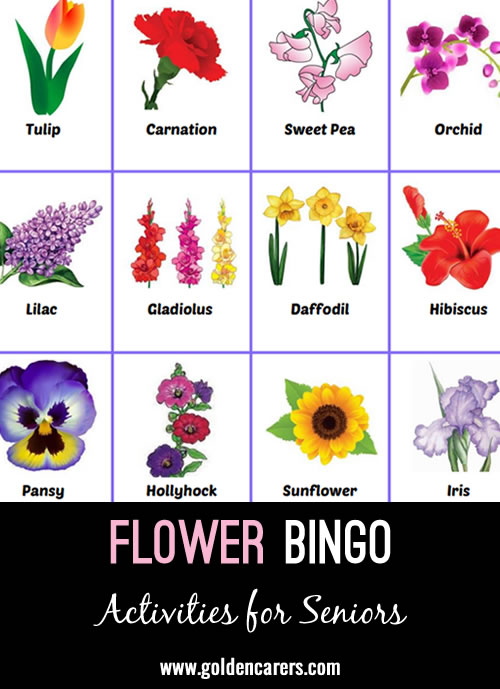 Here is a flower-themed bingo to enjoy!