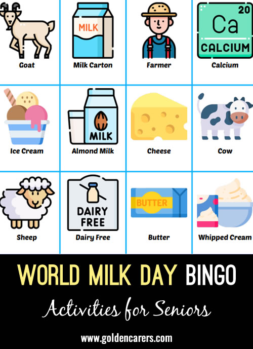 Here is a milk-themed bingo to enjoy!