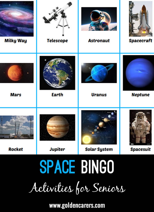 Here is a Space-themed bingo to enjoy!