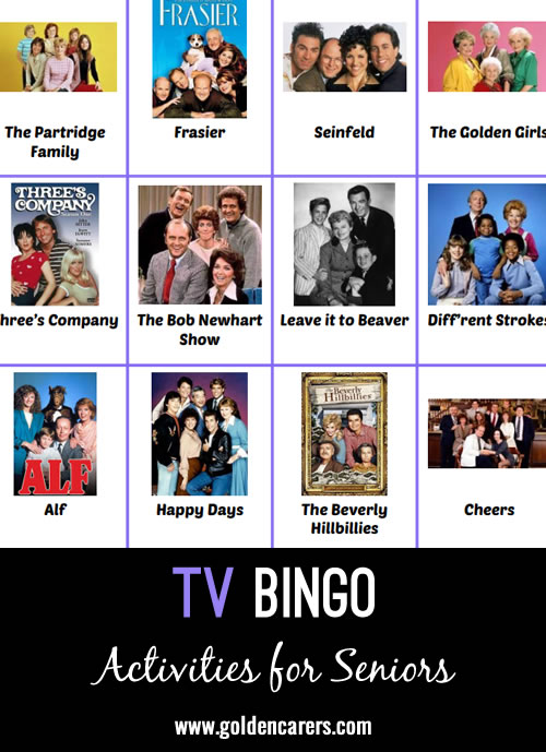 Here is a TV-themed bingo to enjoy!