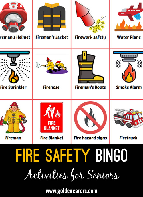 Here is a fire safety-themed bingo to enjoy!