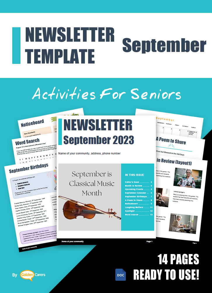 Here is a customizable newsletter template for September 2023 in WORD format. Two versions are provided: multi-page and 1-page. Enjoy!