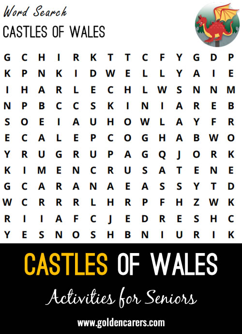 A Wales-themed word search to enjoy!