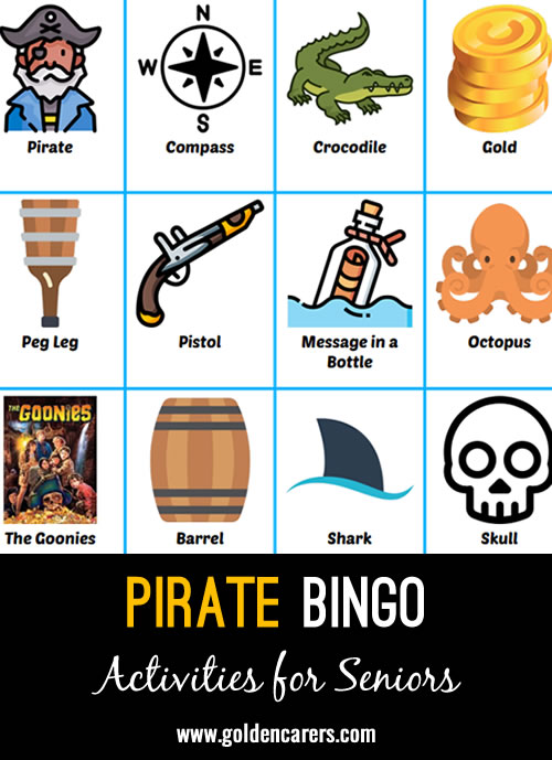 Here is a pirate-themed bingo game to enjoy!