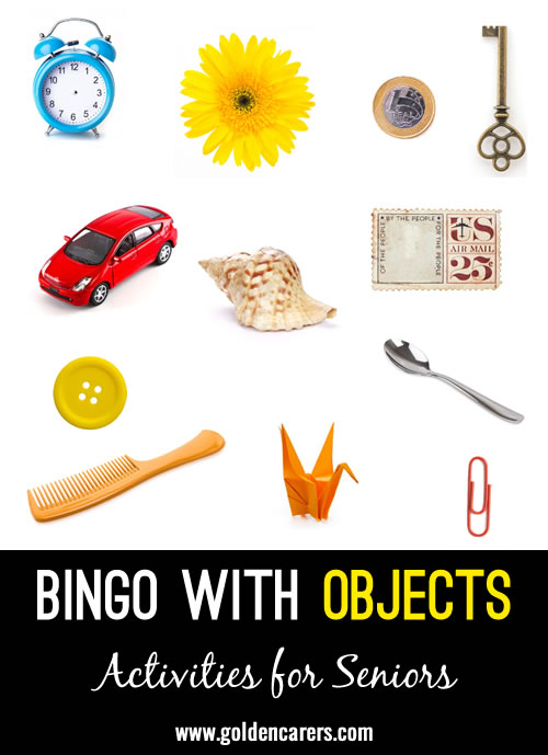 In this unique twist on the classic game of Bingo, residents use a collection of personal objects as their playing board. The goal is to remove each object as its name is called out until the table is clear.