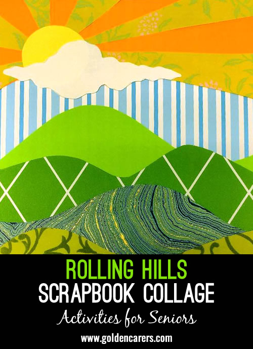 Rolling Hills Scrapbook Paper Collage