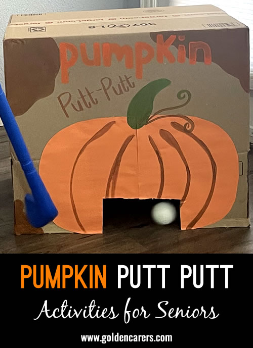 Pumpkin putt putt was a HIT with my residents this year!