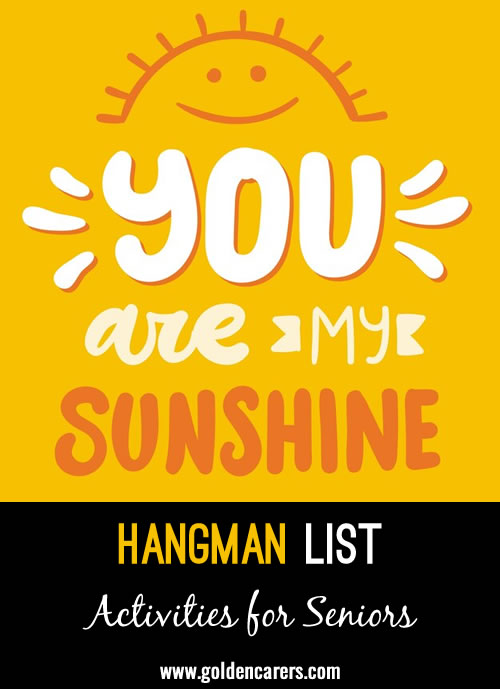 You won't have to come up with your next Hangman titles on the fly with this list.
