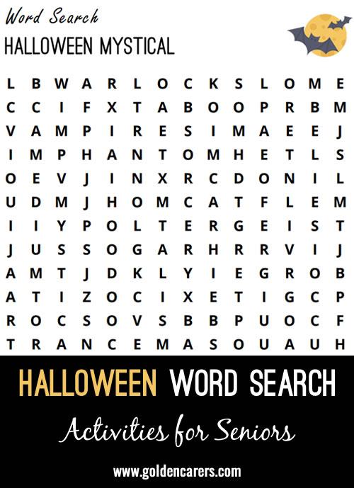 Celebrate Halloween with this word search!