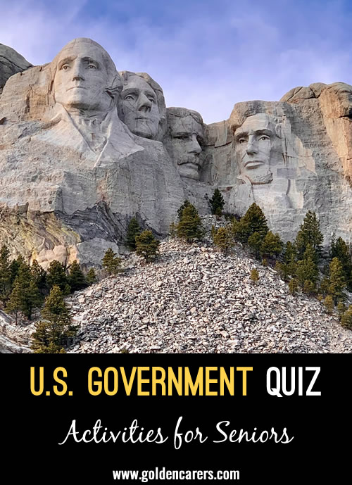 Fun and interesting questions about the US government. Great for President's Day and Election Day!