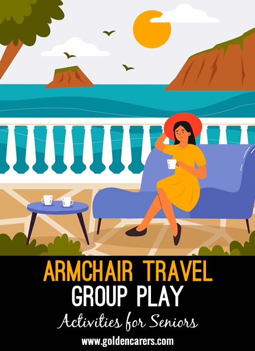 Embark on a journey around the world from the comfort of armchairs. A social opportunity for discussion and reminiscing.