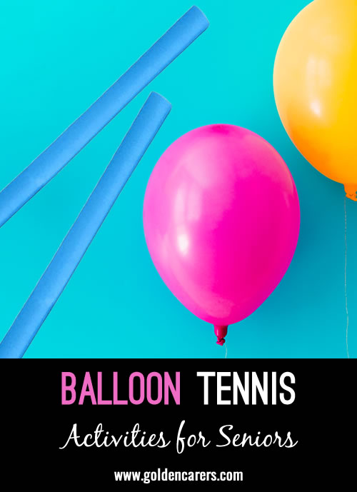 Balloon Tennis is an inclusive game for seniors with varying levels of cognitive and physical disability. Lots of fun and laughs too!