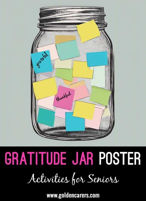 Add a positive word to the Gradtitde Jar that starts with first letter of your name,