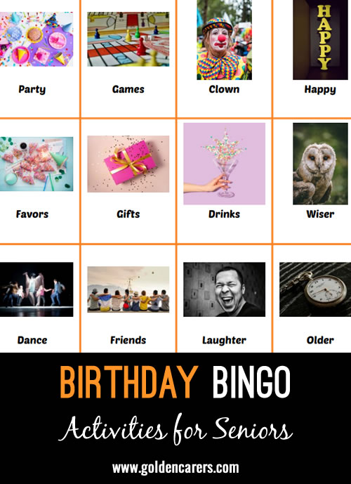 Here is a 4x4 birthday-themed bingo game to enjoy!