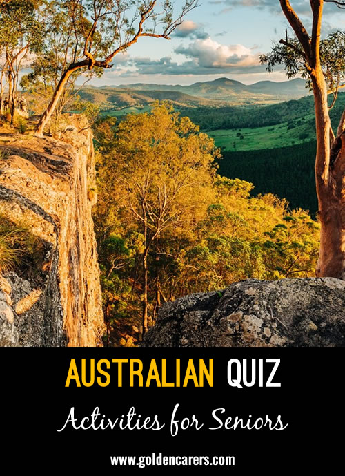Here is another Australian Quiz to enjoy!